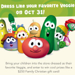 Family Christian Stores are hosting a “Dress like a Veggie” event October 31st