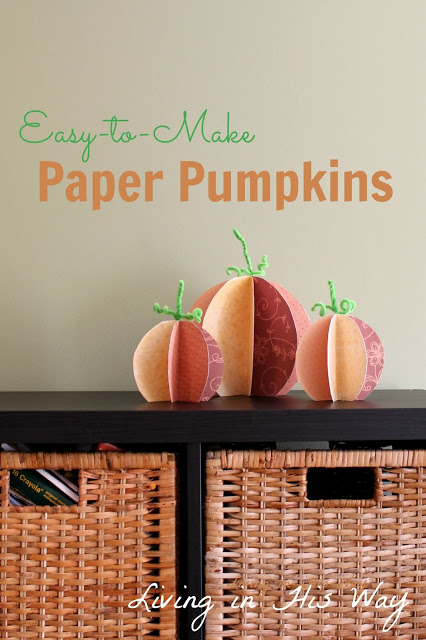 Easy Paper Pumpkins